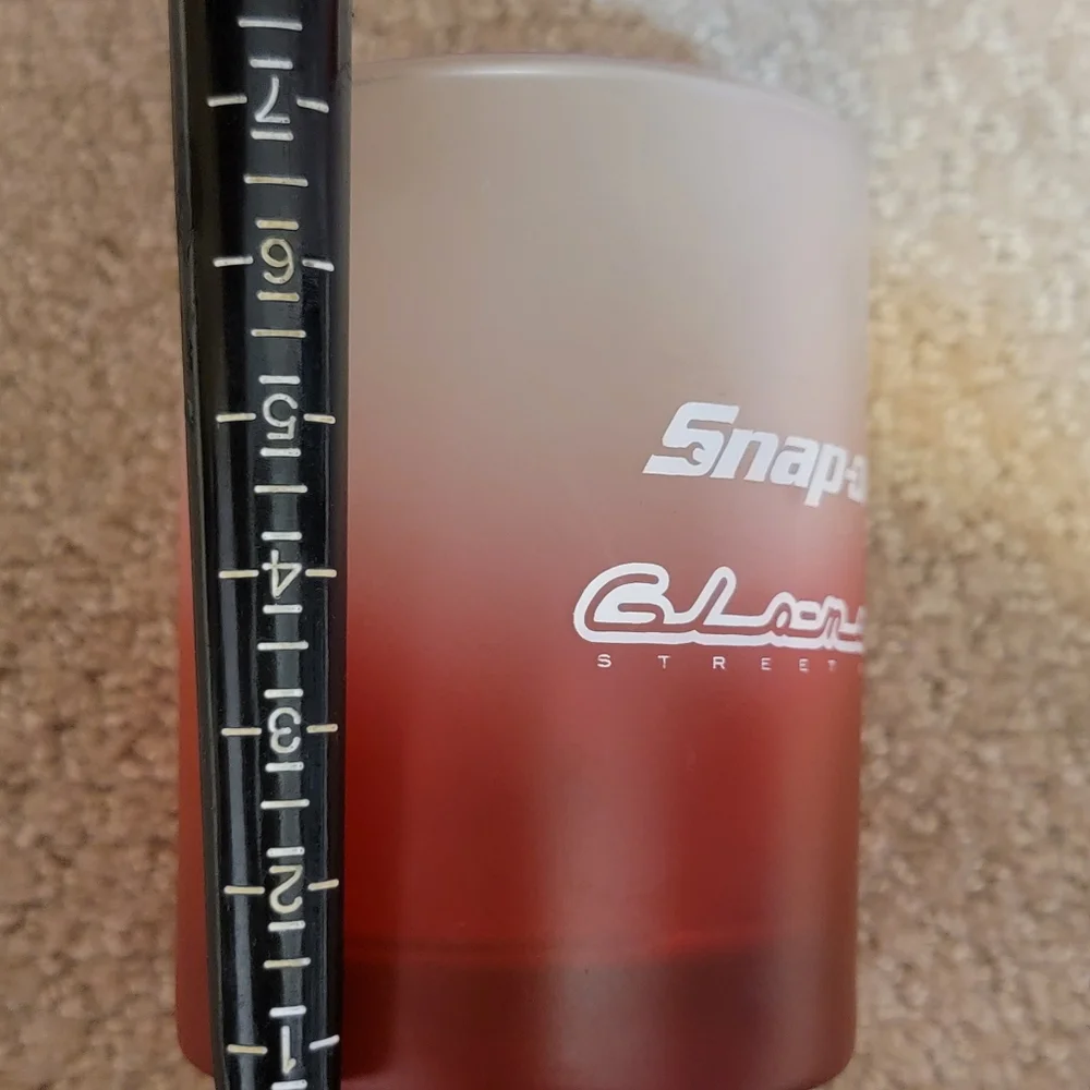 Vintage Snap On Frosted Glamad Street Rod Collection Drinking‎ Glasses Set Of 2
